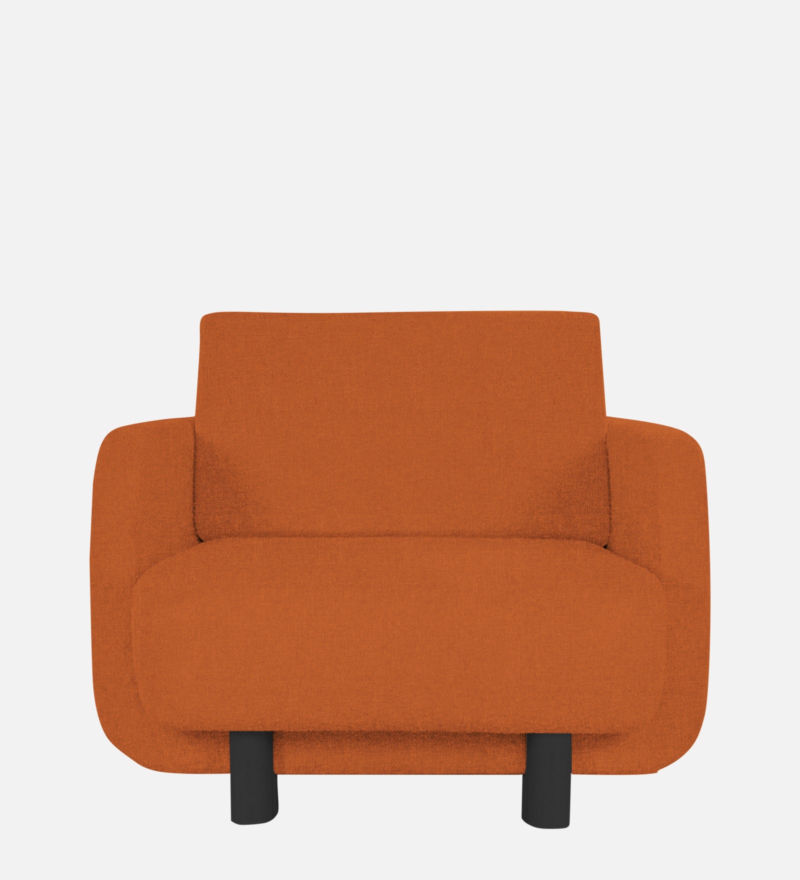 Varu Fabric 1 Seater Sofa In  Vivid Orange Colour - Febonic Living