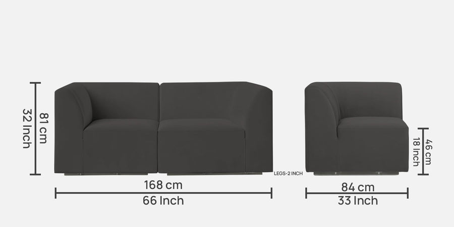 Bufa Velvet 2 Seater Sofa In Hory Grey Colour - Febonic Living