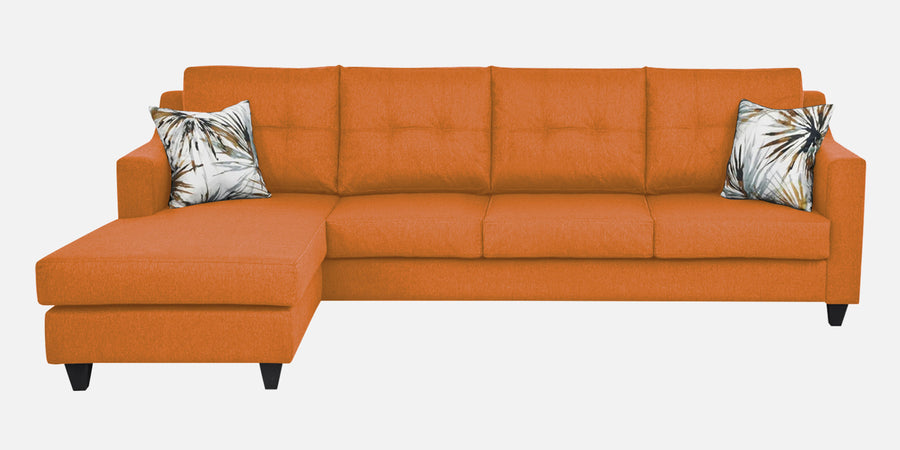 Welly Fabric Rhs Sectional Sofa 3 Lounger In Dark Orange Colour - Febonic Living