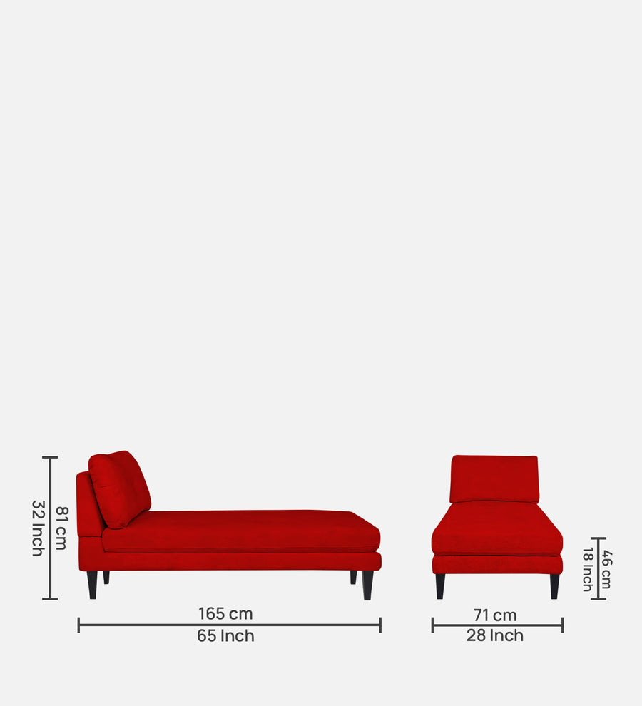 Nadia Fabric Chaise Lounger In Ruby Red Colour - Febonic Living