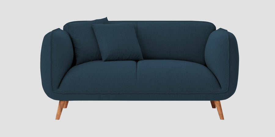 Zia Fabric 2 Seater Sofa In Cool Blue Colour - Febonic Living