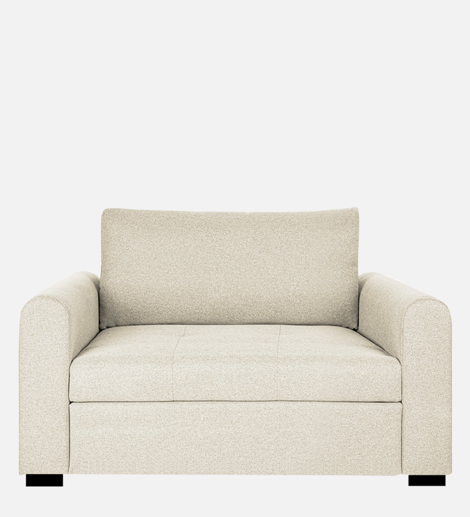 Sigma Fabric 1 Seater Sofa in Ivory Cream Colour