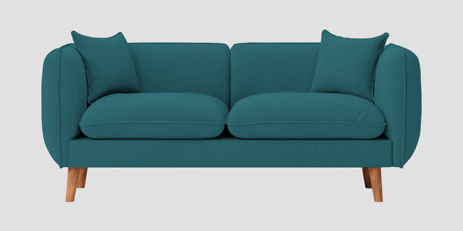 Reva Fabric 2 Seater Sofa In Water Blue Colour - Febonic Living