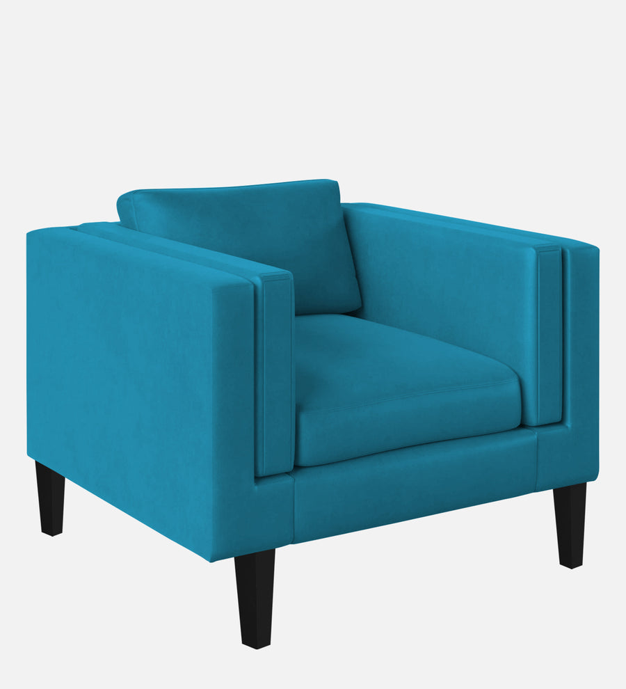Jasper Velvet 1 Seater Sofa In Aqua Blue Colour - Febonic Living