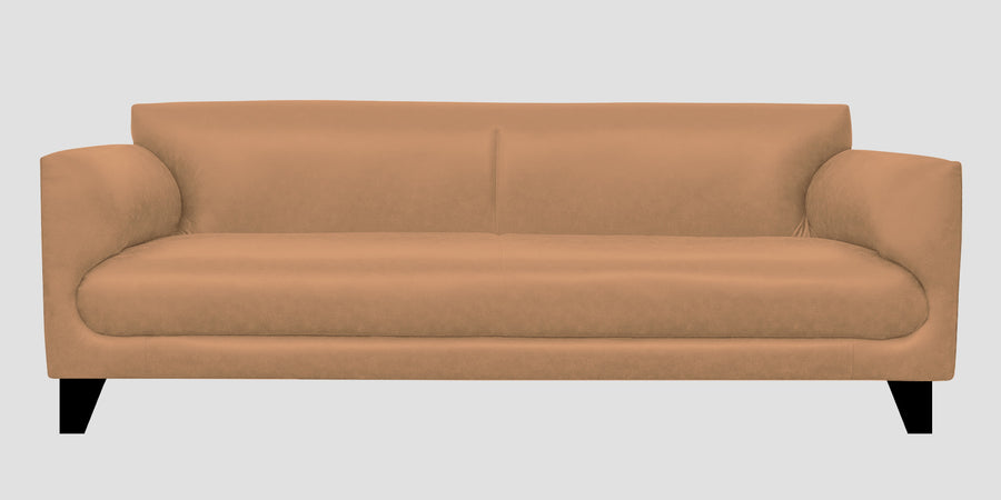 Convi Leatherette 3 Seater Sofa In Sepia Beige Colour - Febonic Living