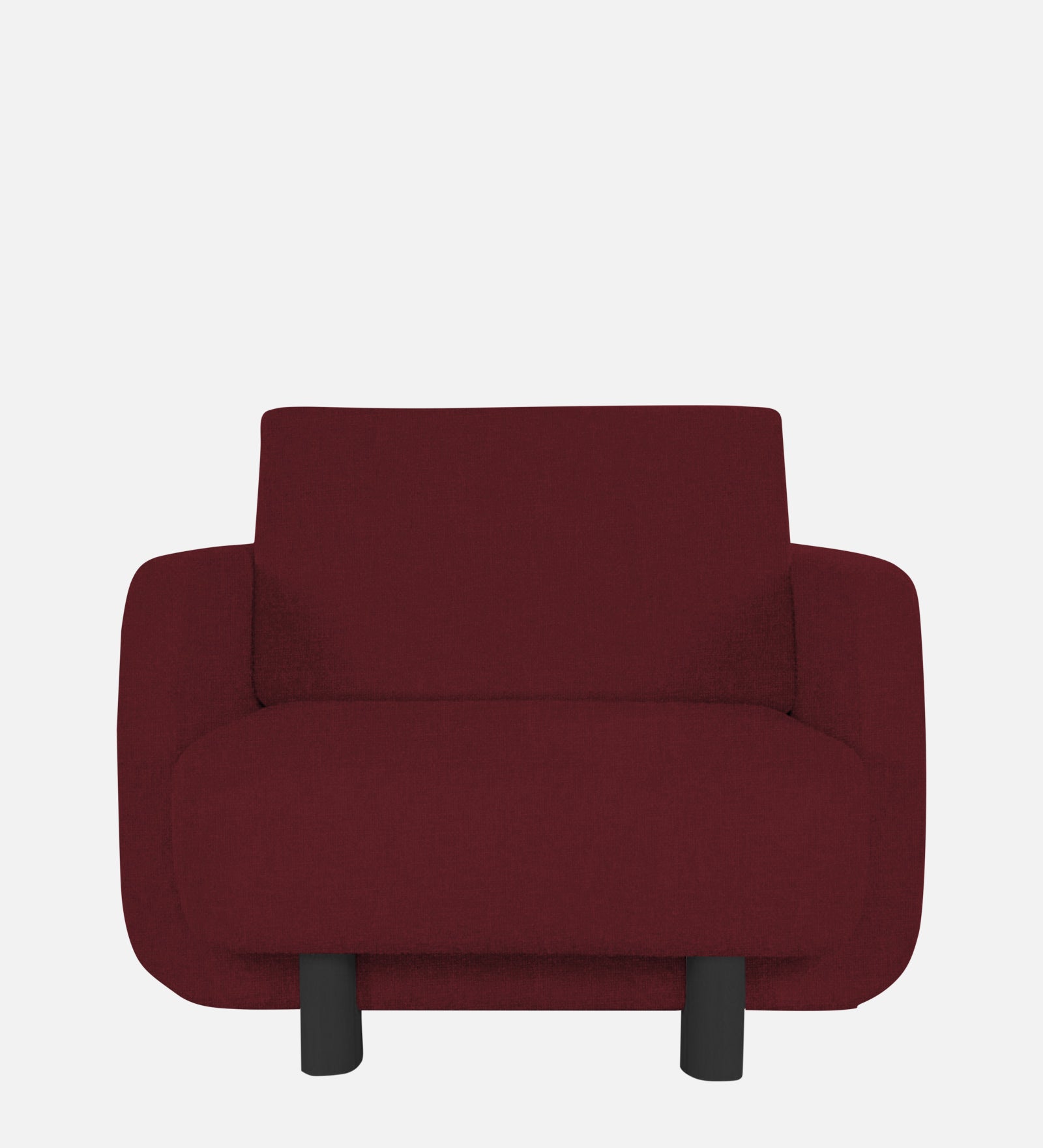 Varu Fabric 1 Seater Sofa In  Blood Maroon Colour - Febonic Living
