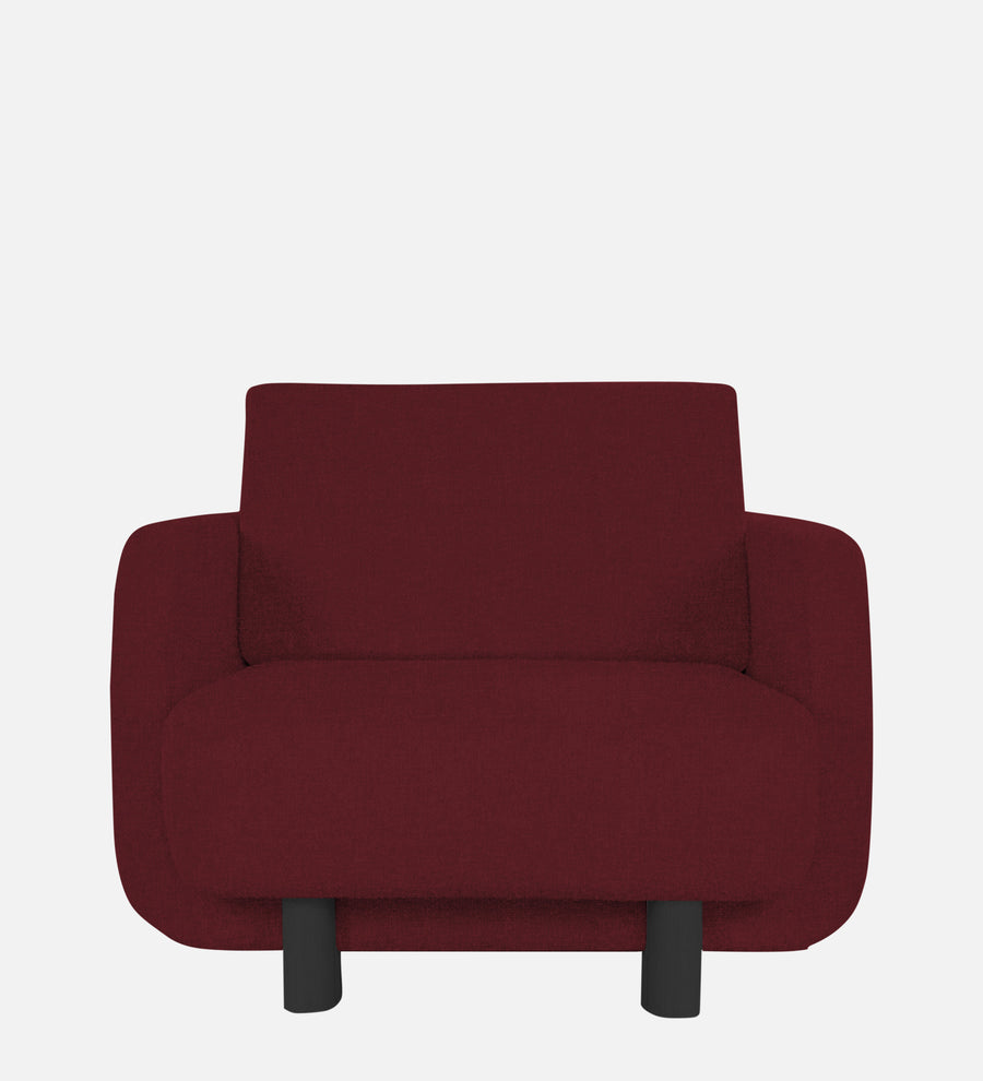 Varu Fabric 1 Seater Sofa In Blood Maroon Colour - Febonic Living
