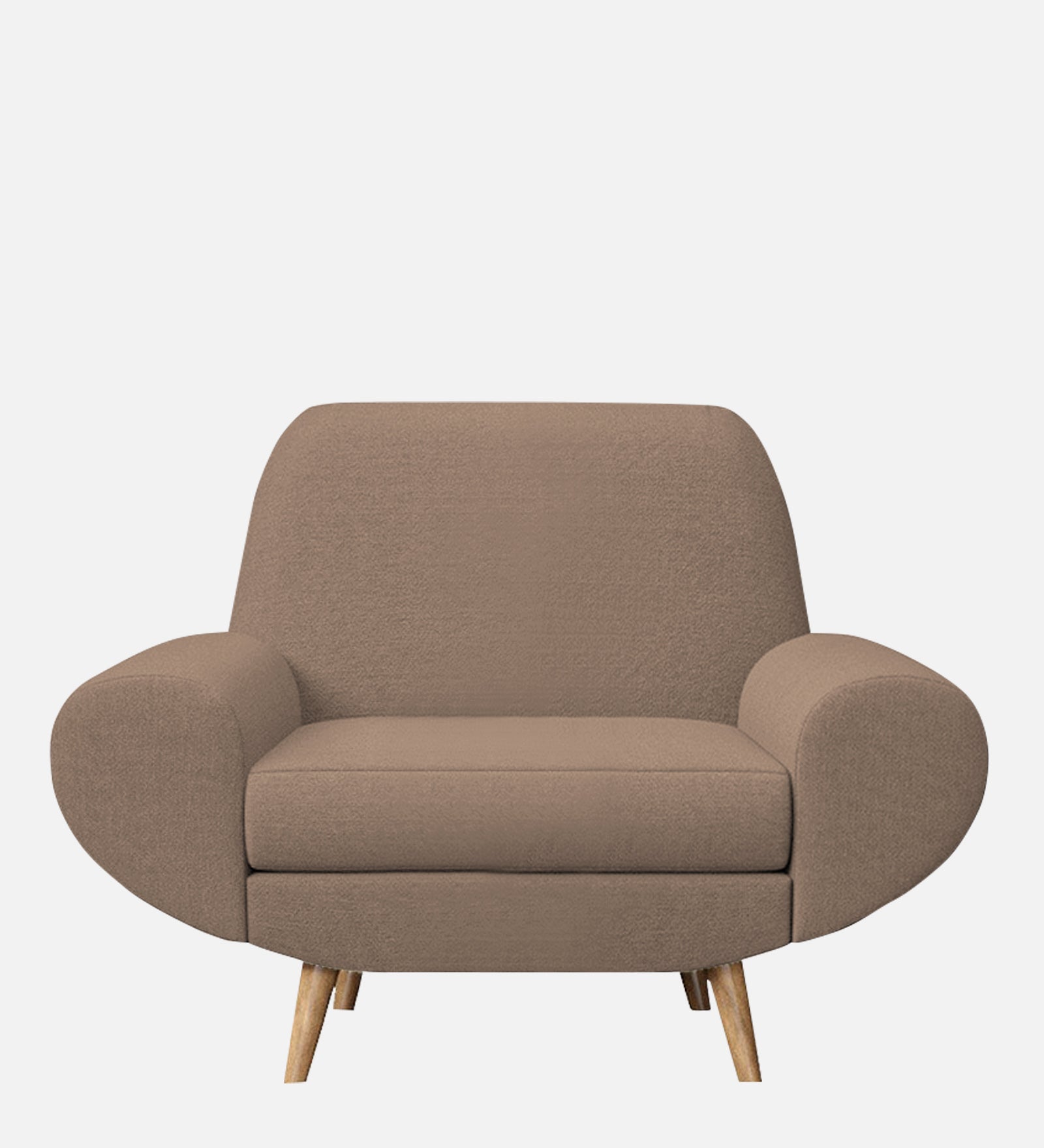 Jessy Fabric 1 Seater Sofa in Cookie Beige Colour