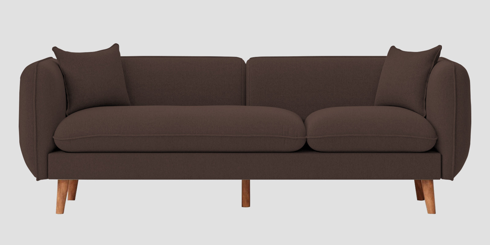 Reva Fabric 3 Seater Sofa In Caramel Brown Colour - Febonic Living