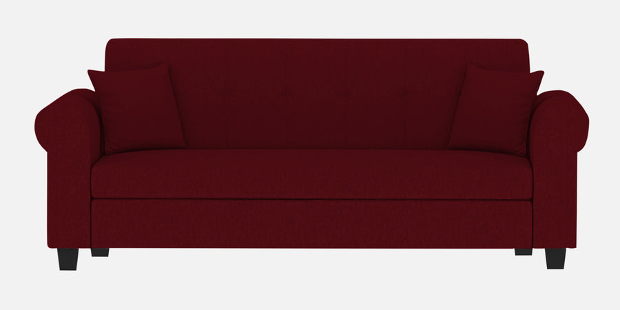 Derado Fabric 3 Seater Sofa In Ruby Red Colour - Febonic Living