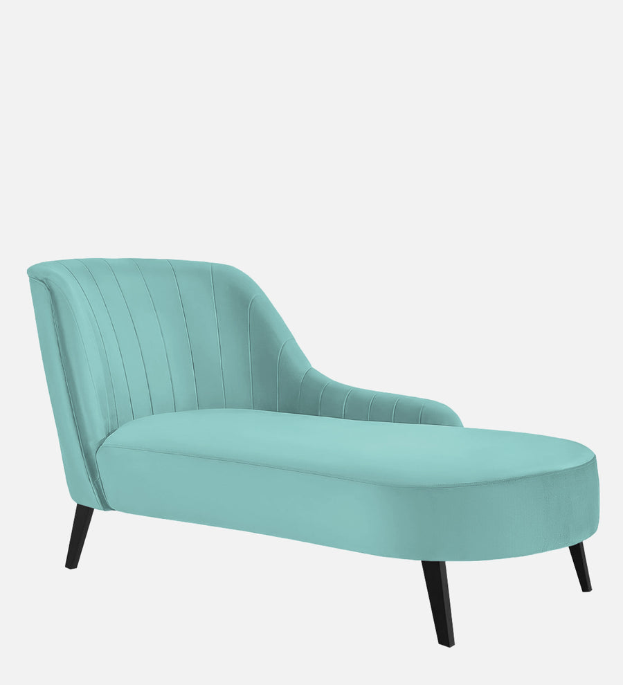 Flora Velvet Rhs Chaise Lounger In Barmunda Aqua Colour - Febonic Living