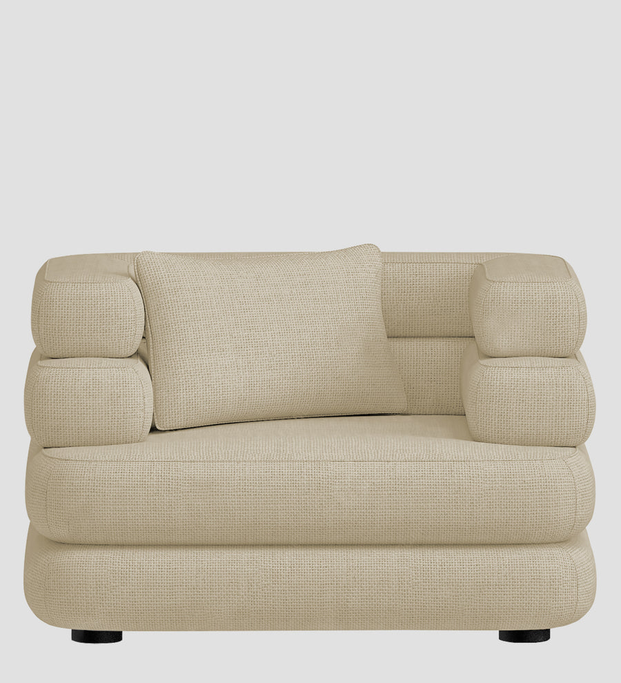 Wener Fabric 1 Seater Sofa In Honey Beige Colour - Febonic Living