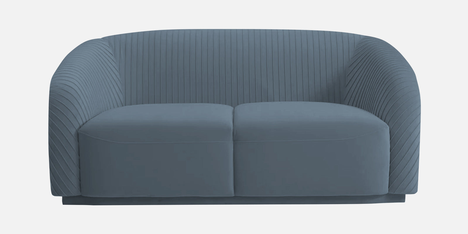 Yara Velvet Fabric 2 Seater Sofa in Oxford Blue Colour