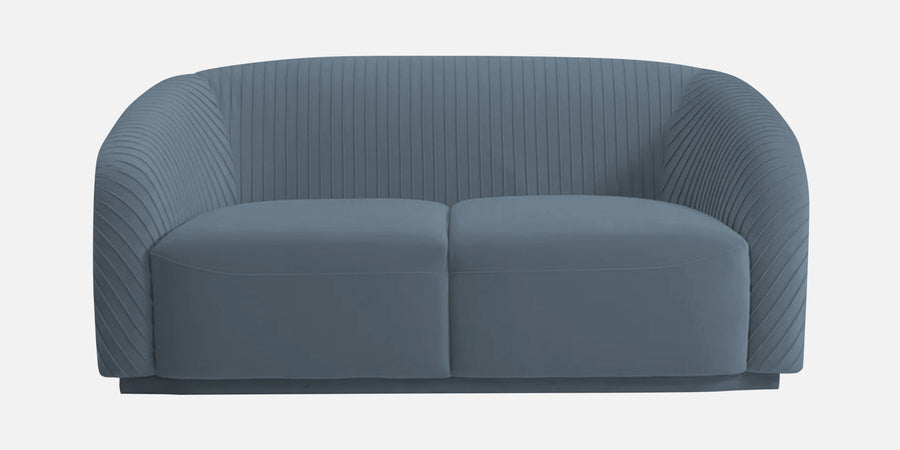 Yara Velvet Fabric 2 Seater Sofa In Oxford Blue Colour - Febonic Living