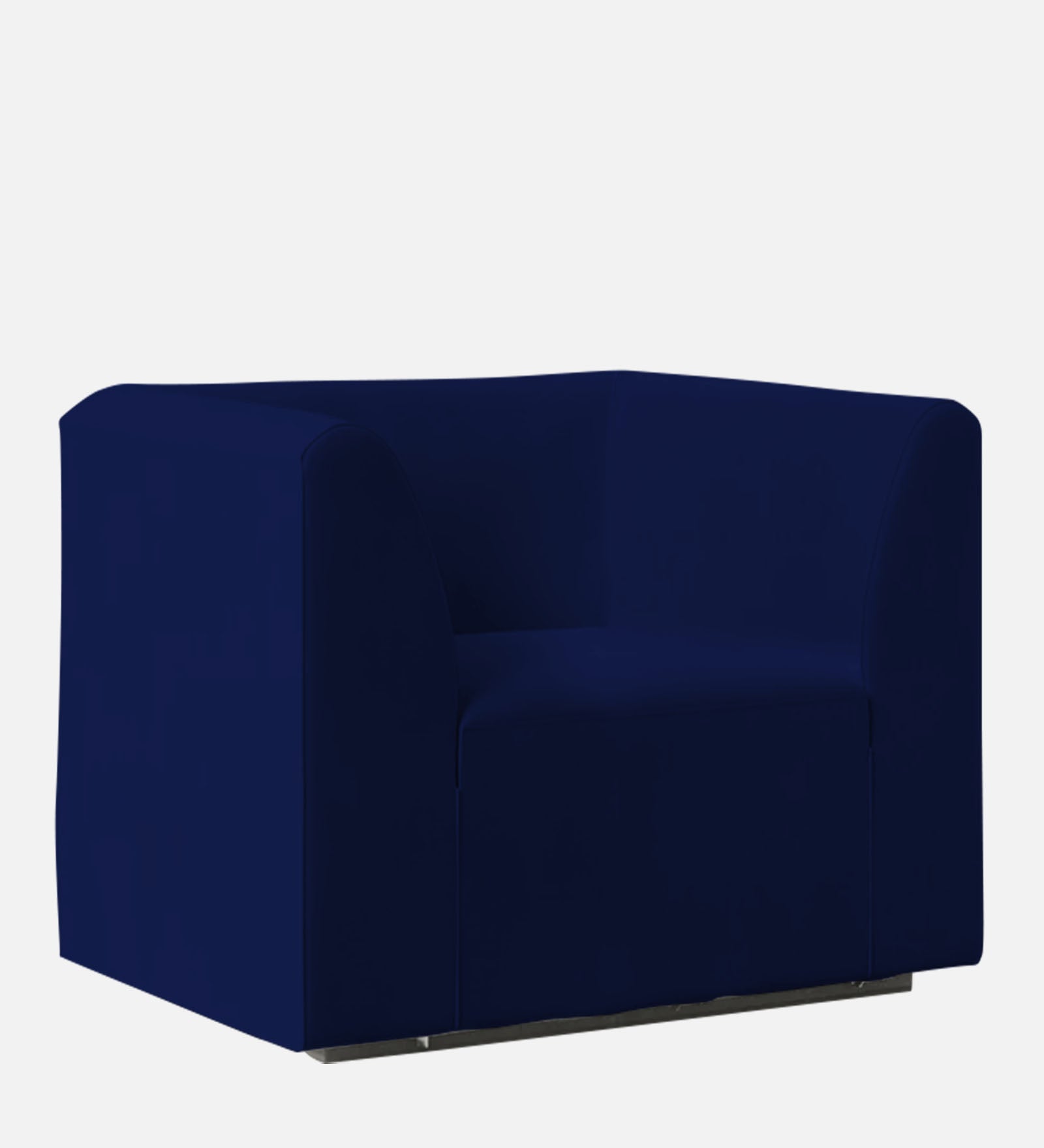 Bufa Velvet 1 Seater Sofa in Dark Blue Colour