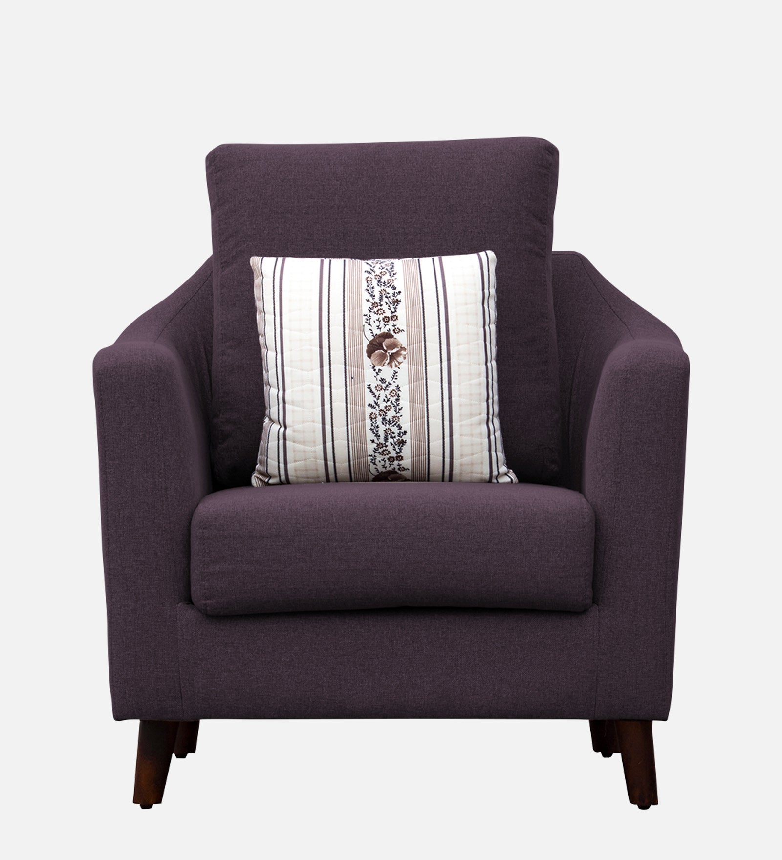 Kevin Fabric 1 Seater Sofa in Greek Purple Colour