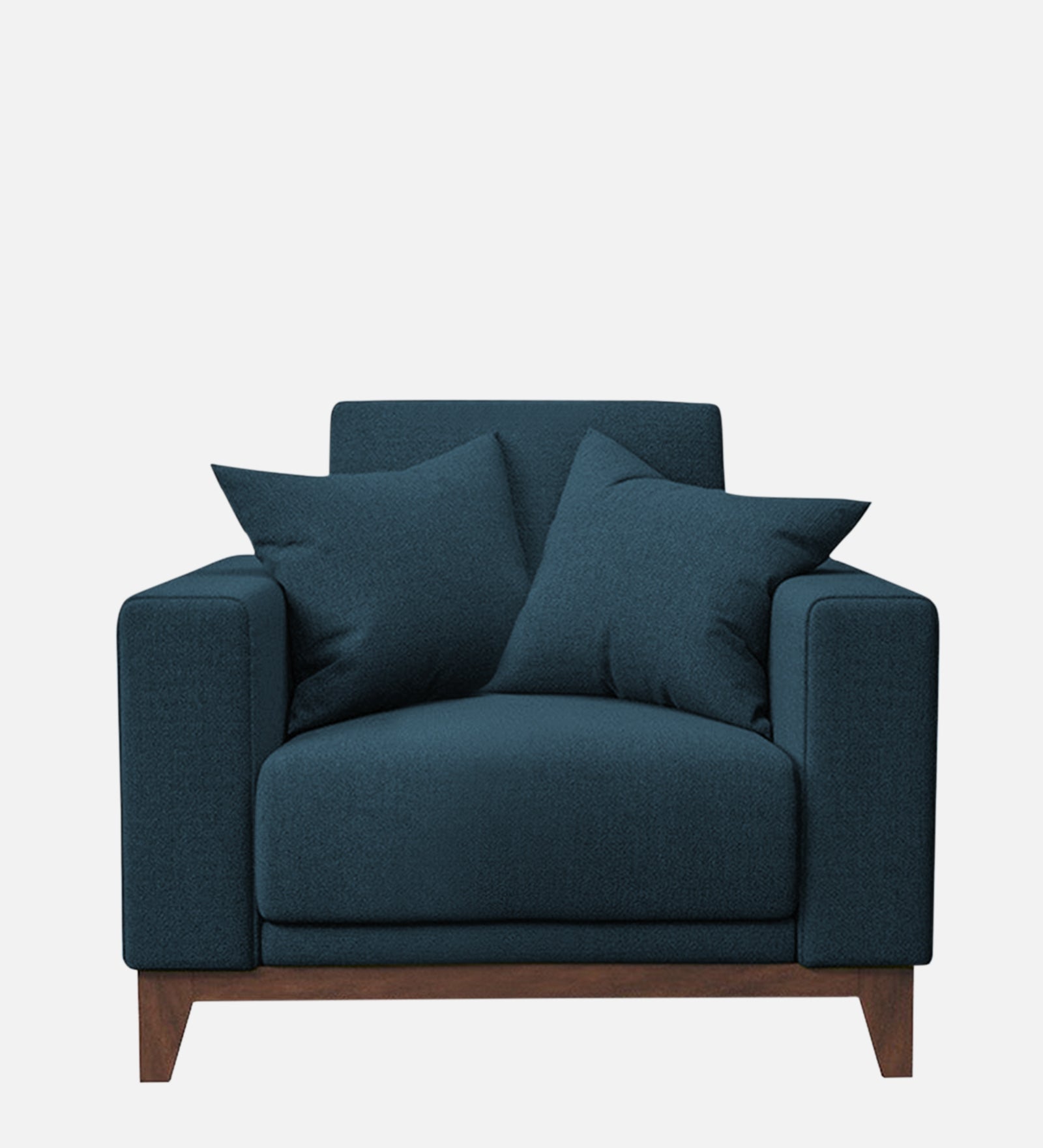 Luca Fabric 1 Seater Sofa in Denim Blue Colour