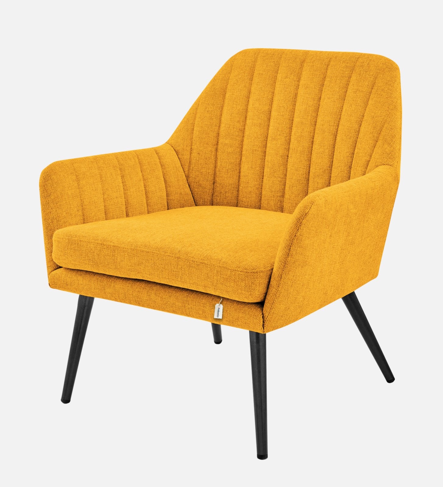 Bella Fabric Arm Chair In Bold Yellow Colour