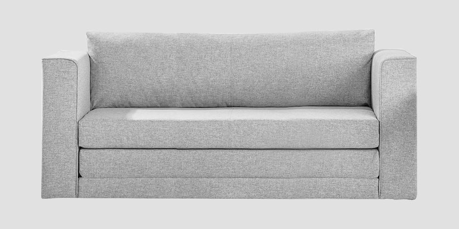 Kenia Fabric 3 Seater Foldable Sofa Cum Bed In Lit Grey Colour - Febonic Living