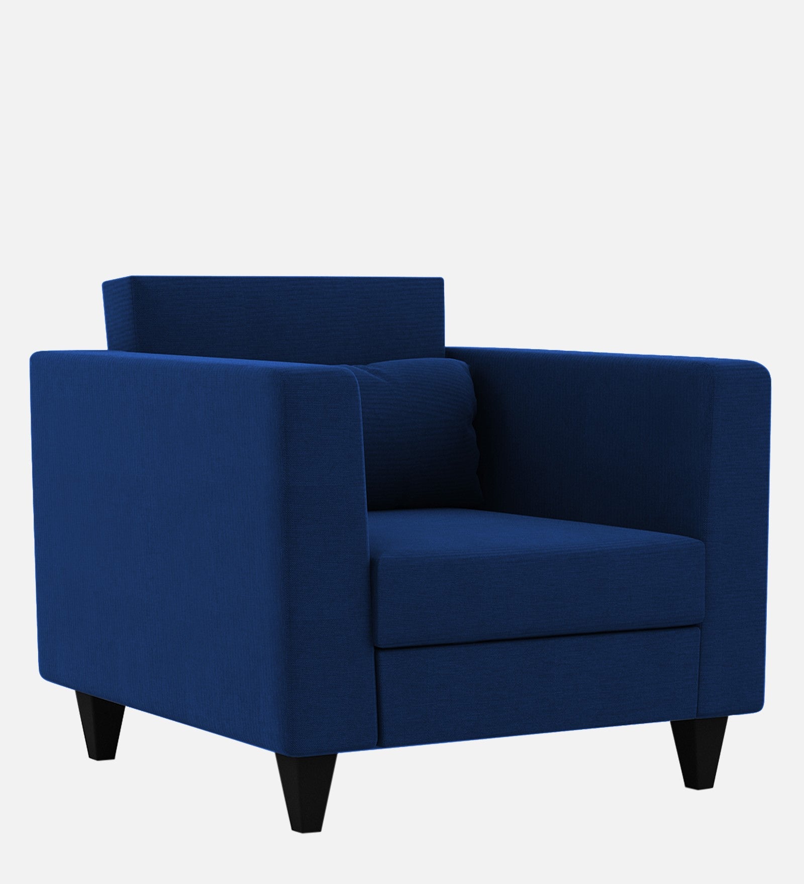 Nipul Fabric 1 Seater Sofa in Royal Blue Colour