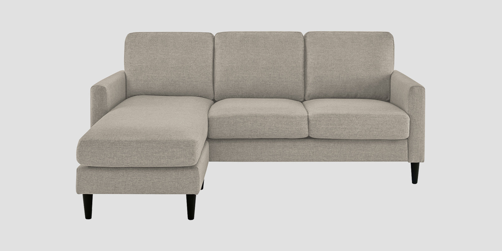 Romie Fabric RHS Sectional Sofa (2+Lounger) in Ash Grey Colour - Febonic Living