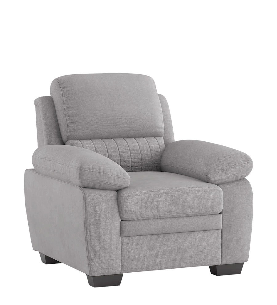 Cantaberry Velvet 1 Seater Sofa In Concrete Grey Colour - Febonic Living