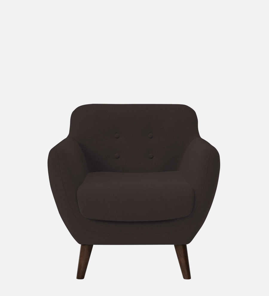 Goofy Fabric 1 Seater Sofa In Pebble Brown Colour - Febonic Living