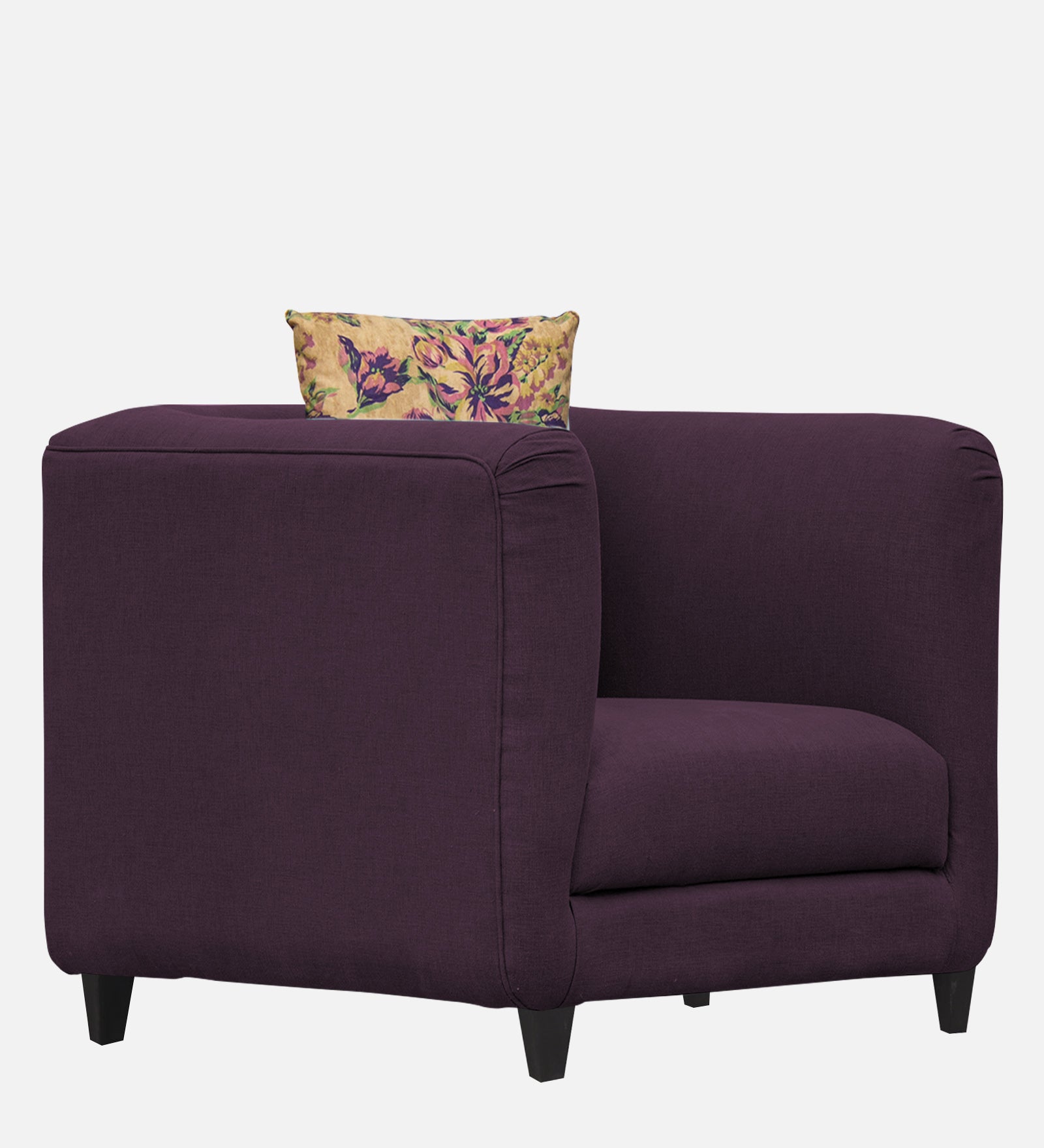 Niki Fabric 1 Seater Sofa in Greek Purple Colour