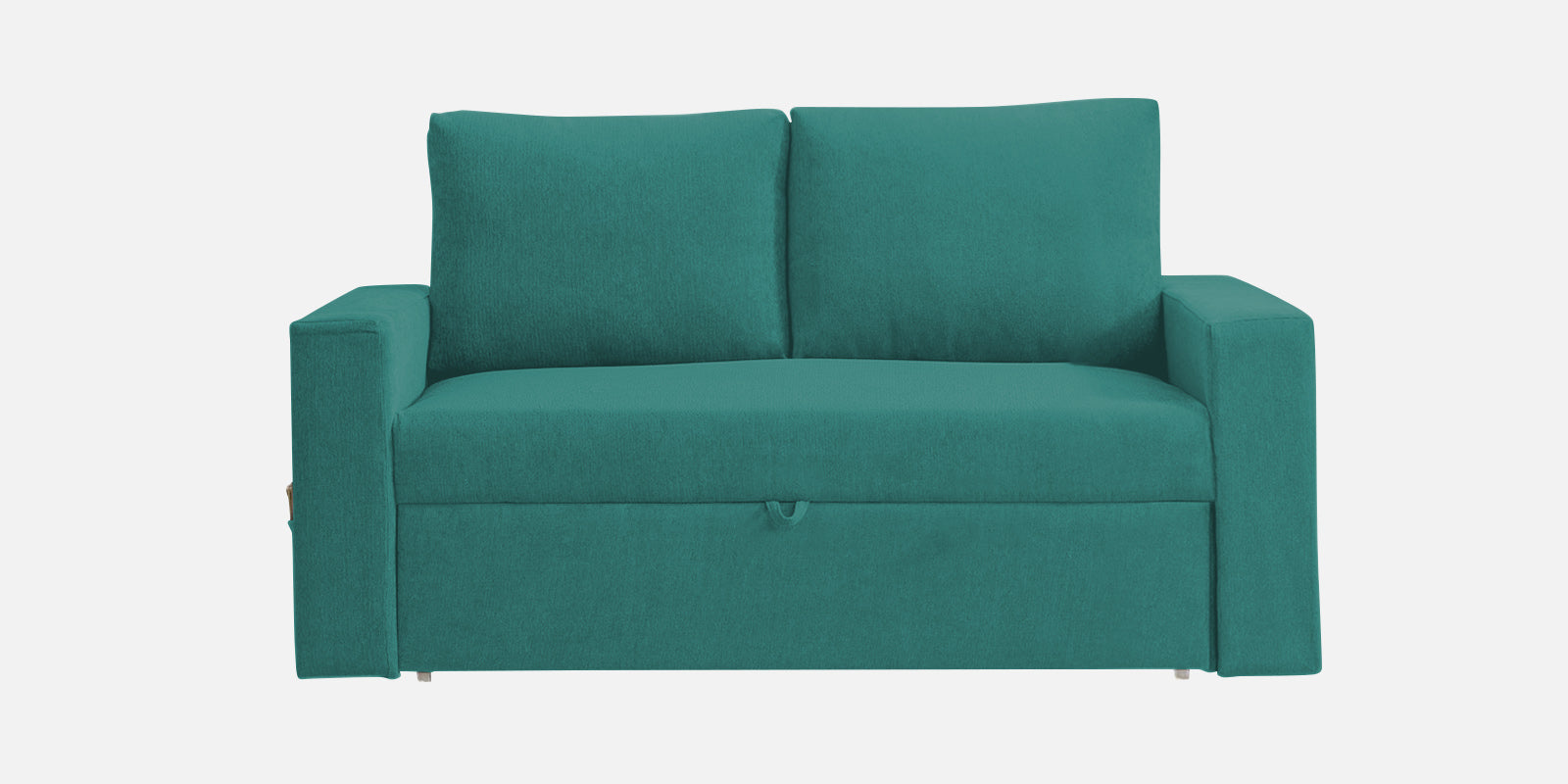 Kara Fabric 2 Seater Pull Out Sofa Cum Bed in Sea Green Colour