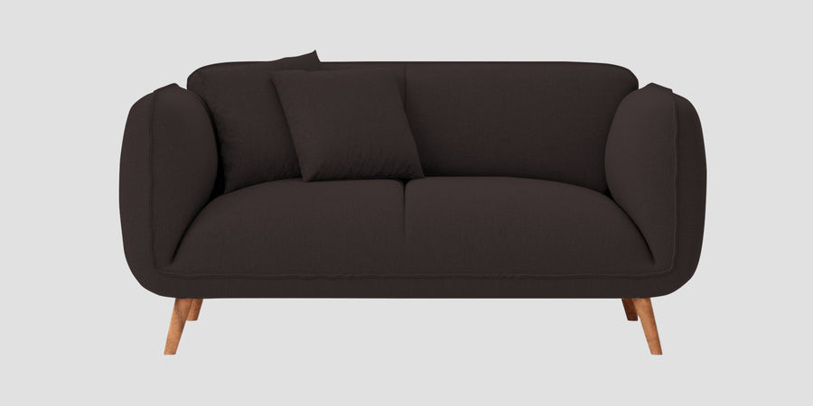 Zia Fabric 2 Seater Sofa In Pebble Brown Colour - Febonic Living
