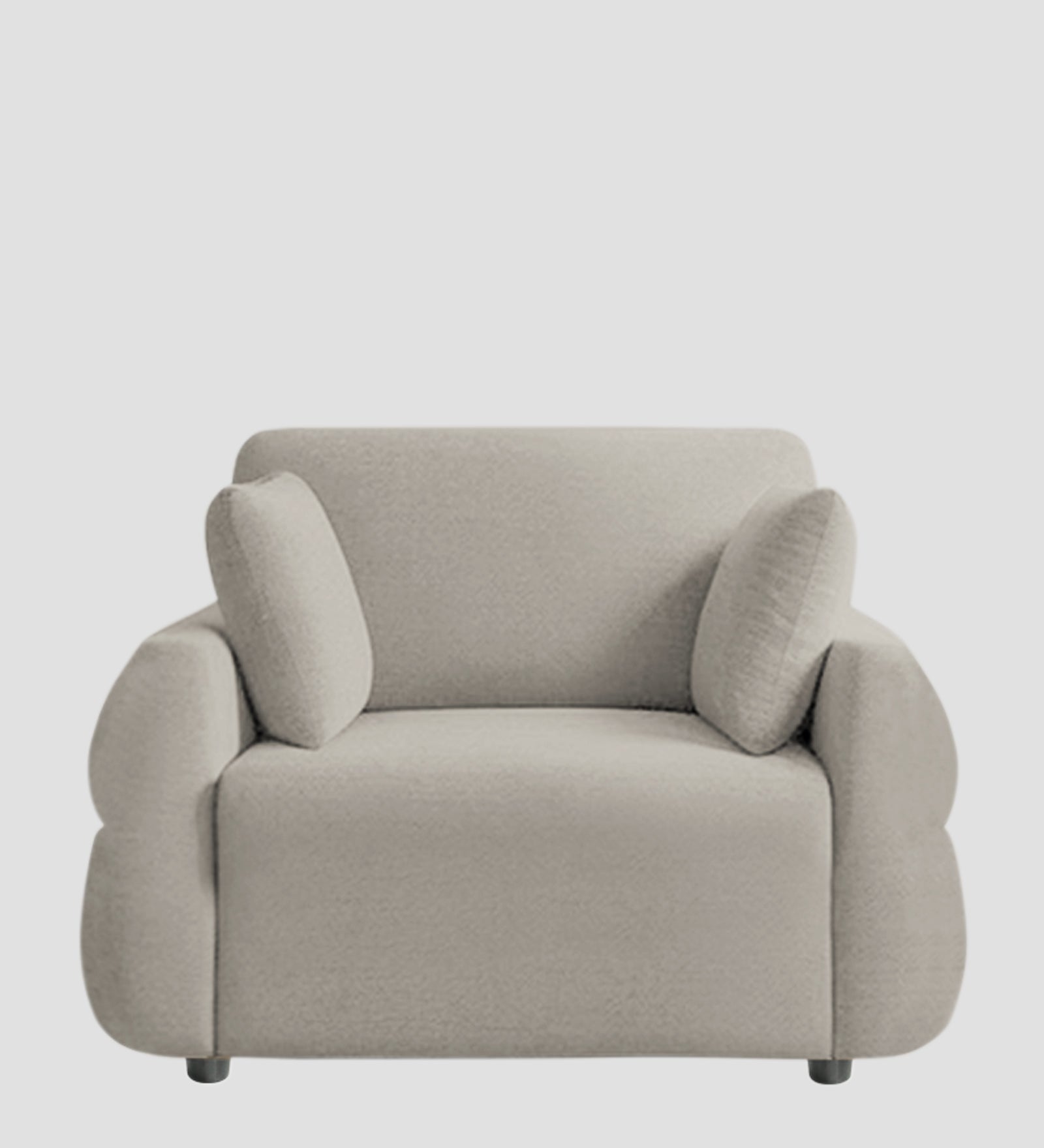 Jack Fabric 1 Seater Sofa In  Ash Grey Colour - Febonic Living