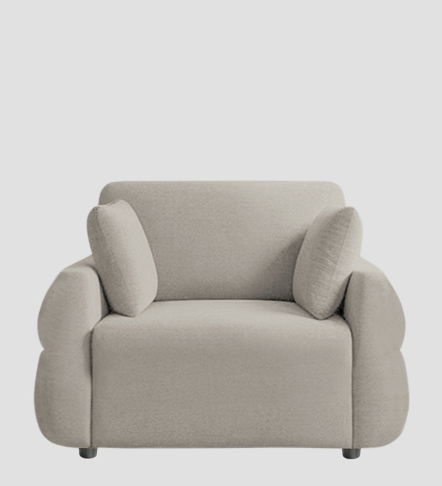 Jack Fabric 1 Seater Sofa In Ash Grey Colour - Febonic Living