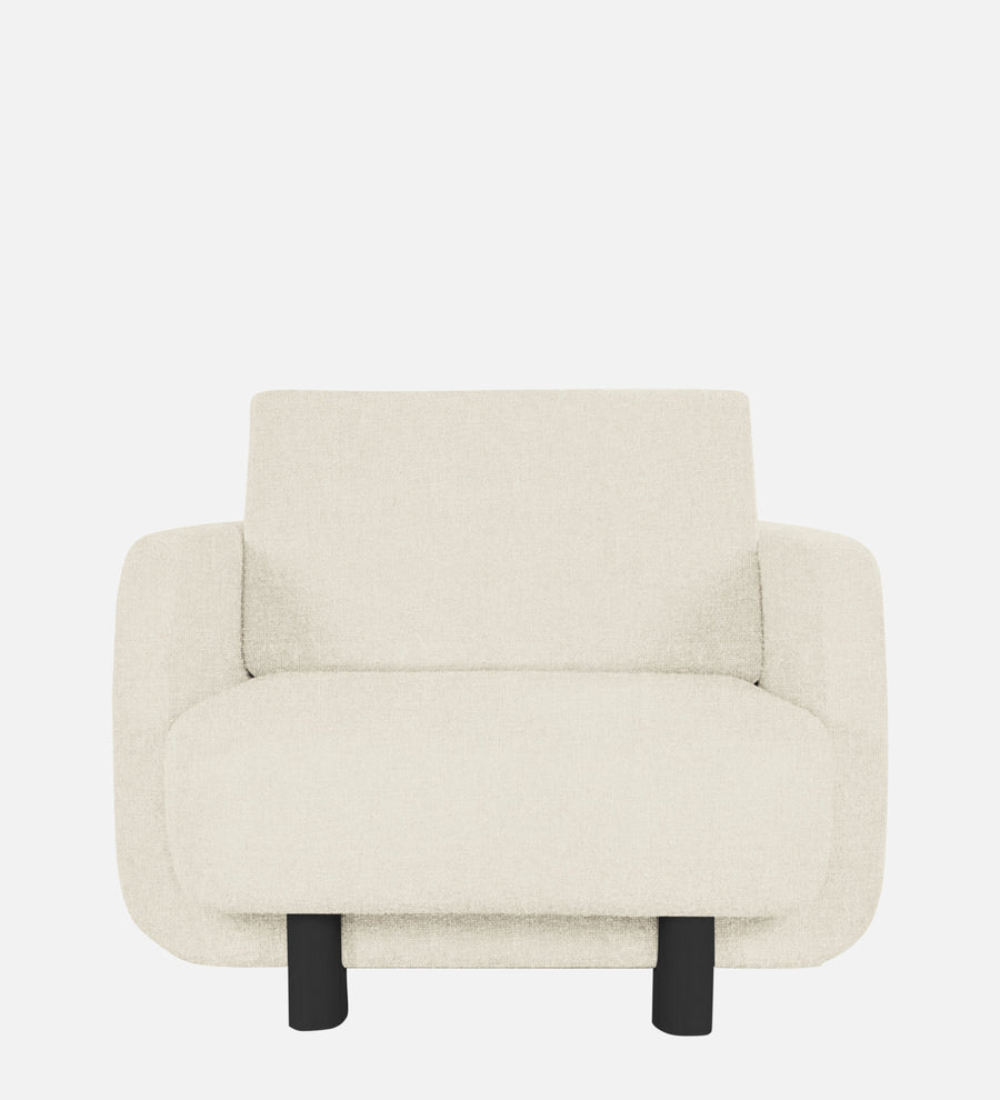 Varu Fabric 1 Seater Sofa In Ivory Cream Colour - Febonic Living