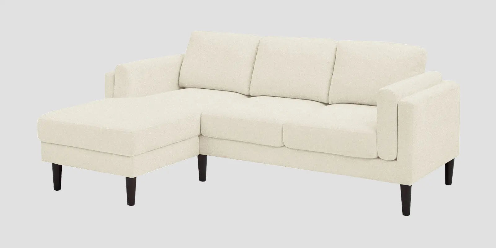 Creata Fabric RHS Sectional Sofa (2+Lounger) In Ivory Cream Colour Febonic Living