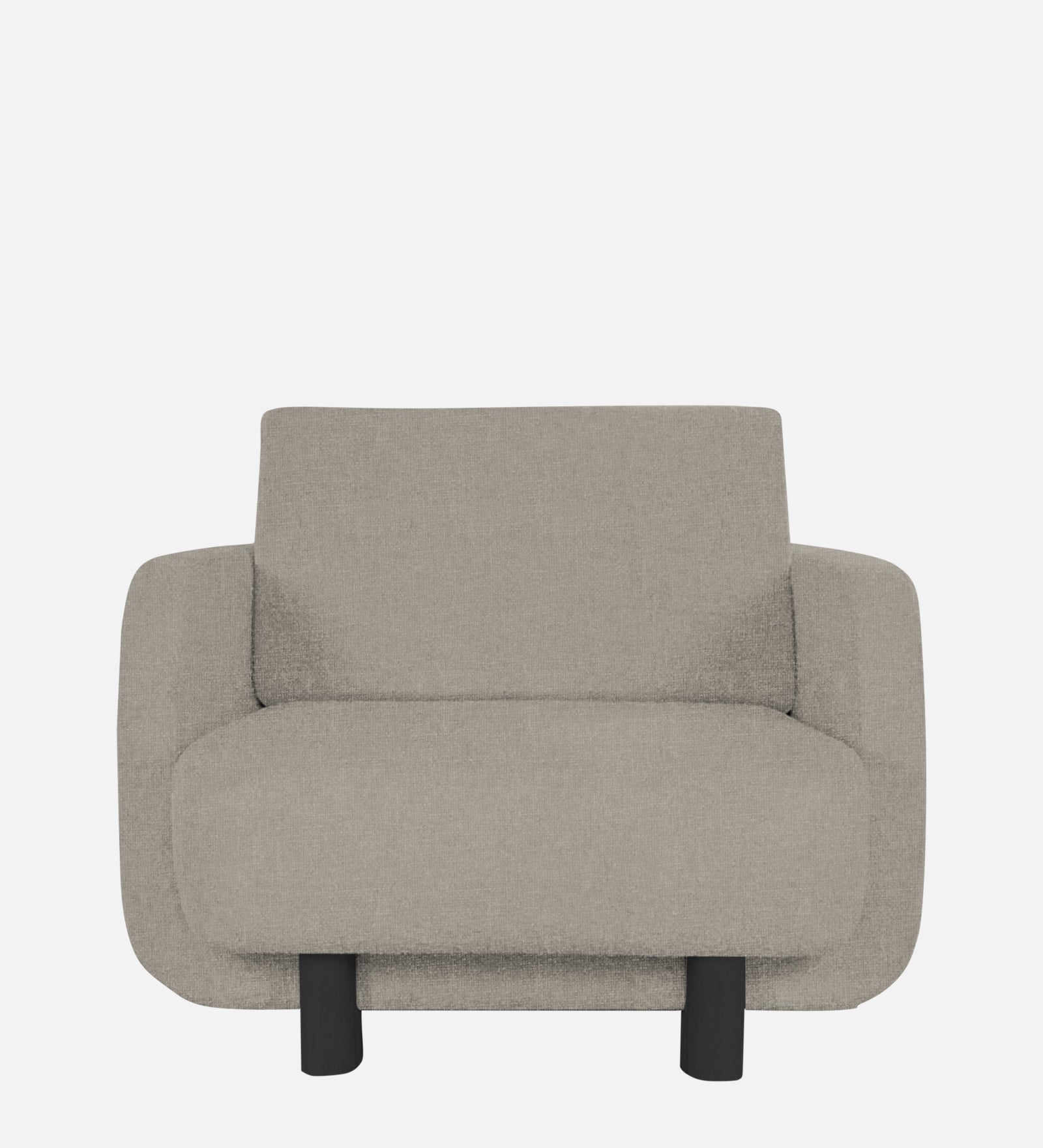 Varu Fabric 1 Seater Sofa In  Ash Grey Colour - Febonic Living