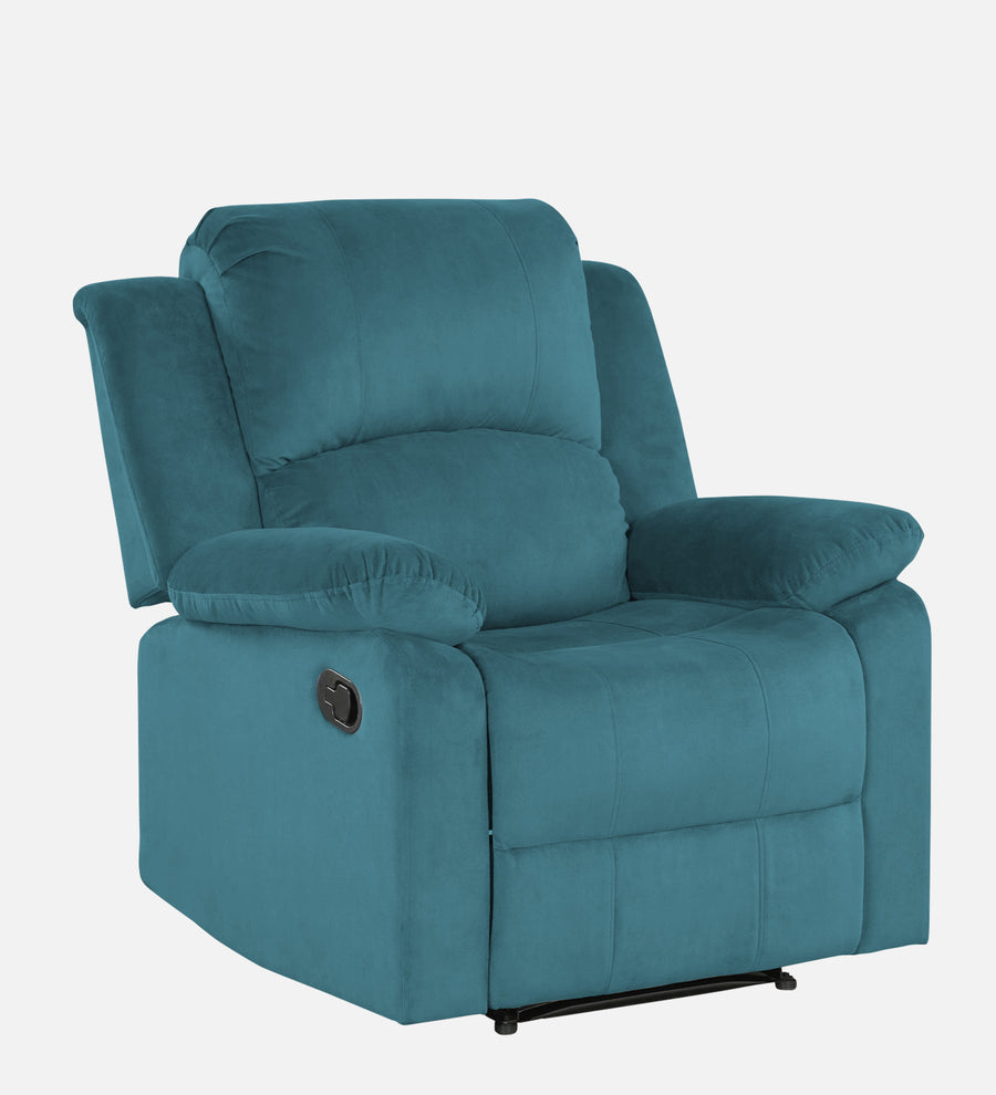 Lexi Fabric 1 Seater Motorized Recliner In Aqua Blue Colour - Febonic Living