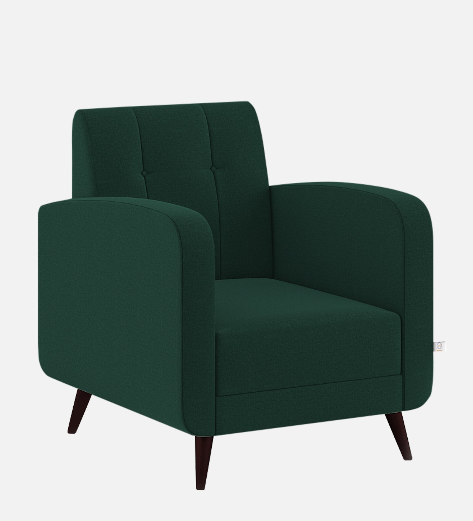 Wiki Velvet 1 Seater Sofa In Forest Green Colour - Febonic Living
