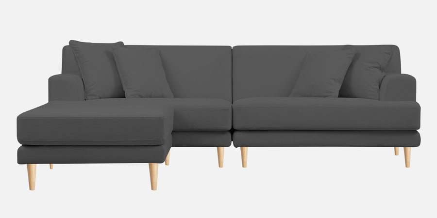 Woody Fabric Rhs Sectional Sofa 3 Lounger In Pure Grey Colour - Febonic Living