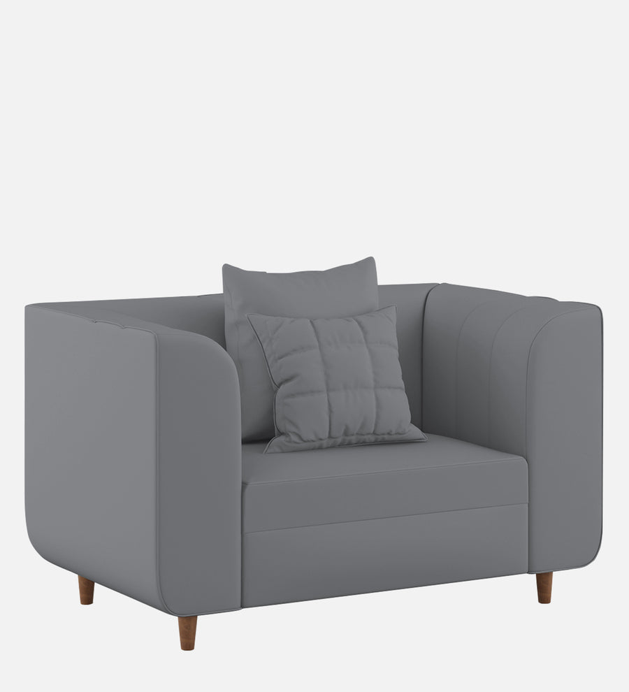 Sumo Velvet 1 Seater Sofa In Pubble Grey Colour - Febonic Living