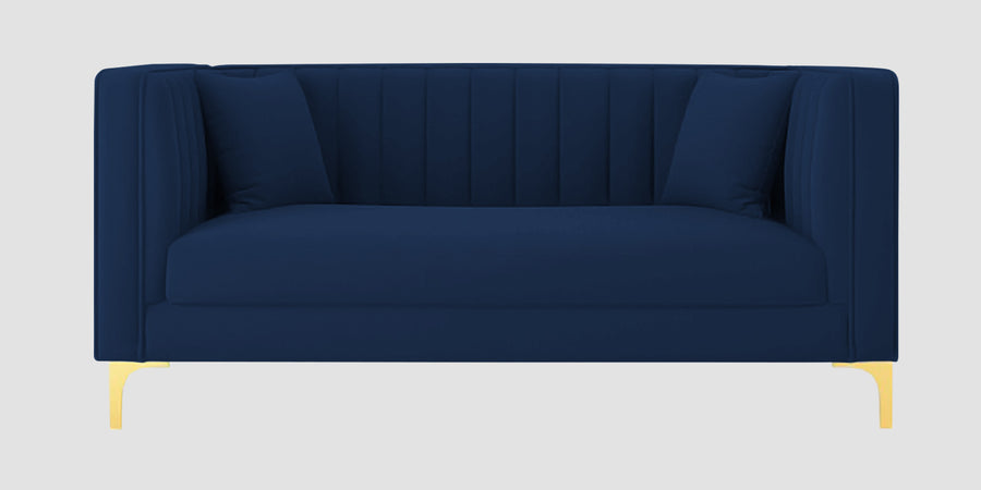 Saban Velvet 2 Seater Sofa In Imperial Blue Colour - Febonic Living