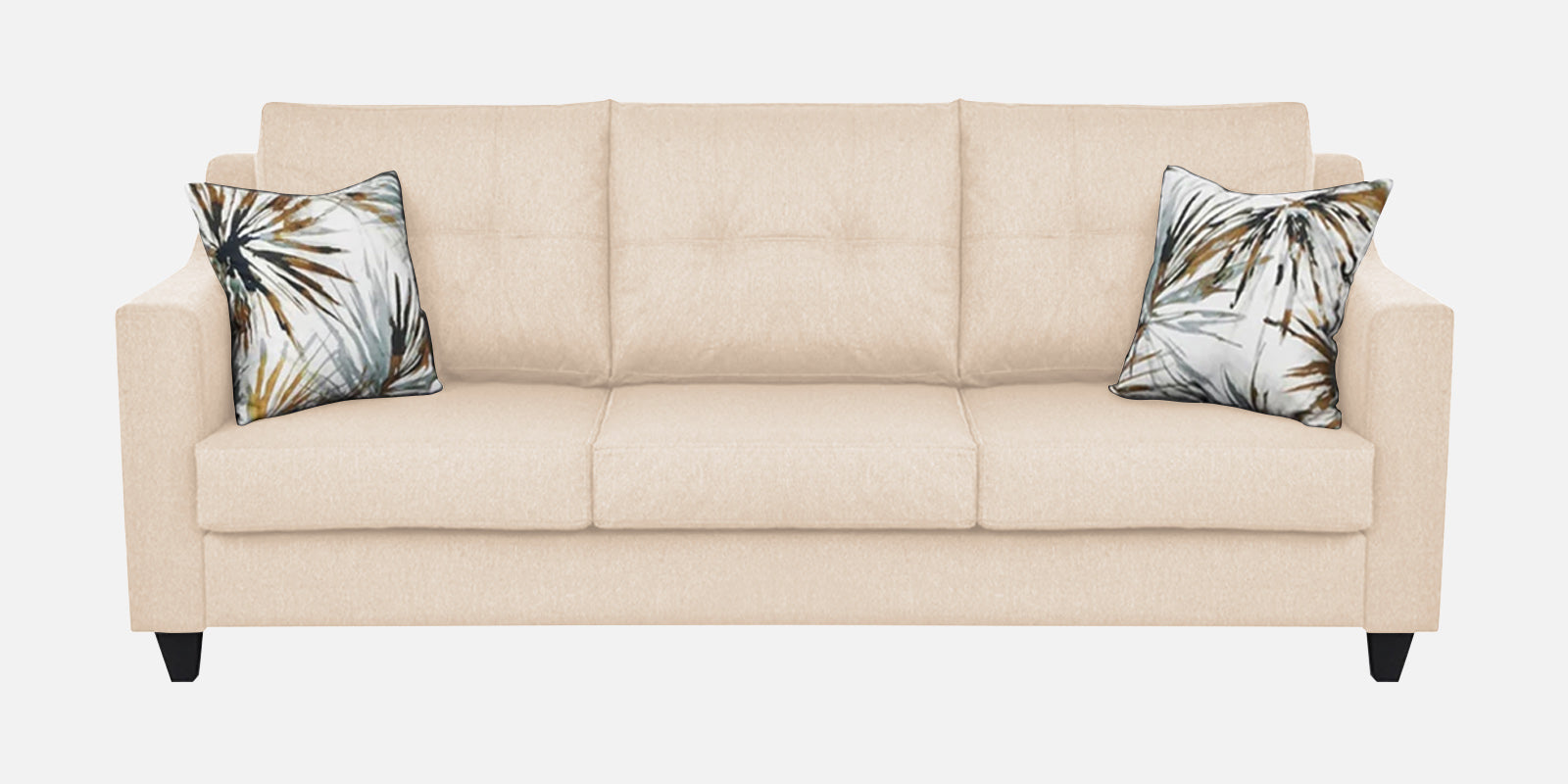 Welly Fabric 3 Seater Sofa In Woom Beige Colour