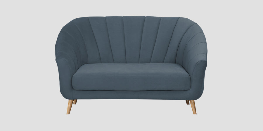 Kaylee Velvet 2 Seater Sofa In Oxford Blue Colour - Febonic Living