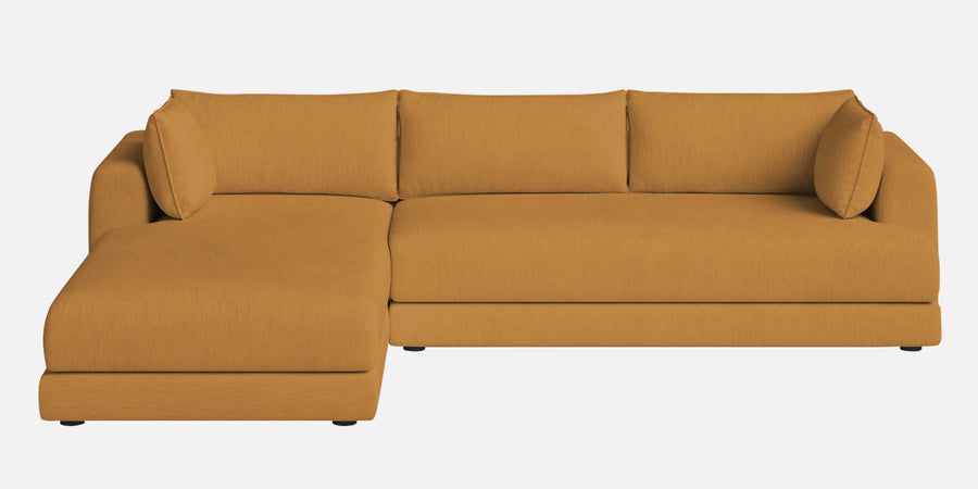 Ziggy Fabric Rhs Sectional Sofa 3 Lounger In Corn Yellow Colour - Febonic Living