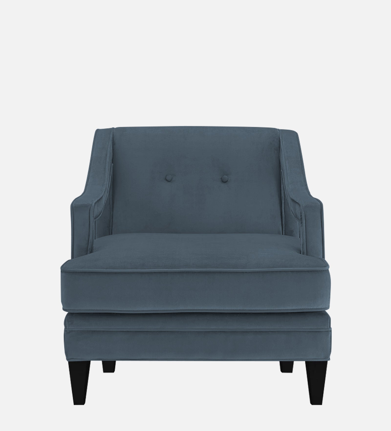 Daffy Velvet 1 Seater Sofa In Oxford Blue Colour