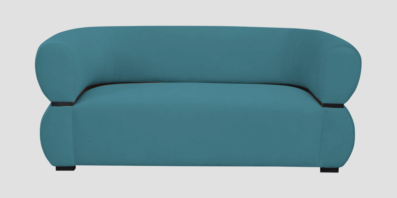 Kula Velvet 2 Seater Sofa In Aqua Blue Colour