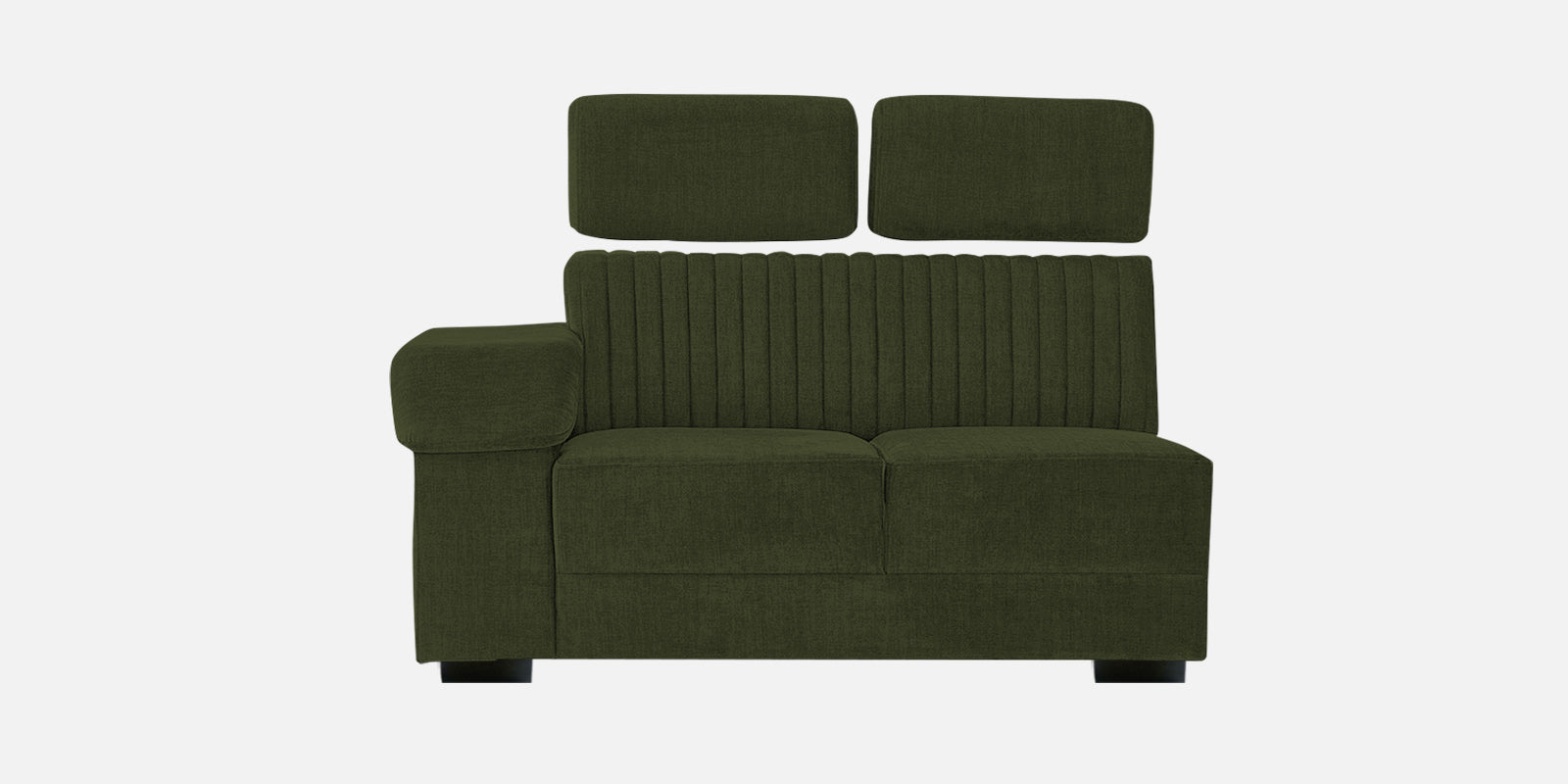 Draco Fabric 6 Seater Corner Sofa In Olive Green Colour - Febonic Living