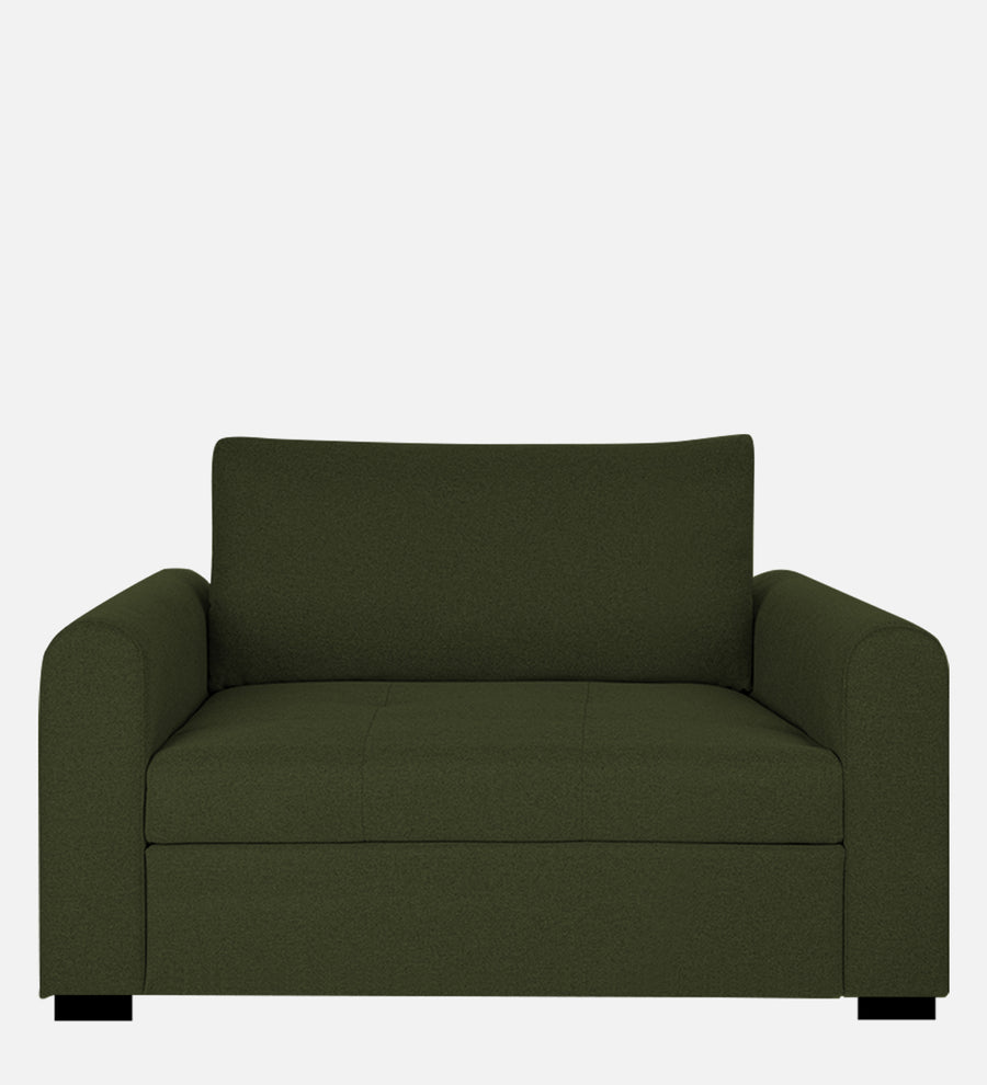 Sigma Fabric 1 Seater Sofa In Olive Green Colour - Febonic Living
