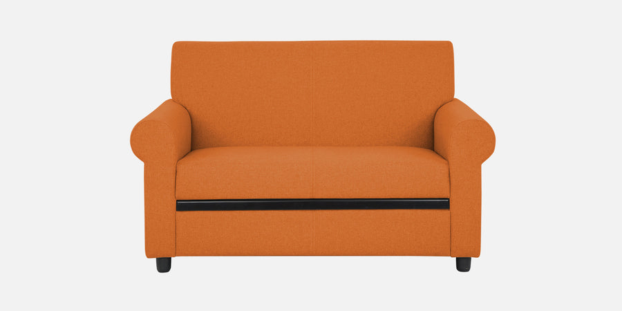Ribby Fabric 2 Seater Sofa In Dark Orange Colour - Febonic Living