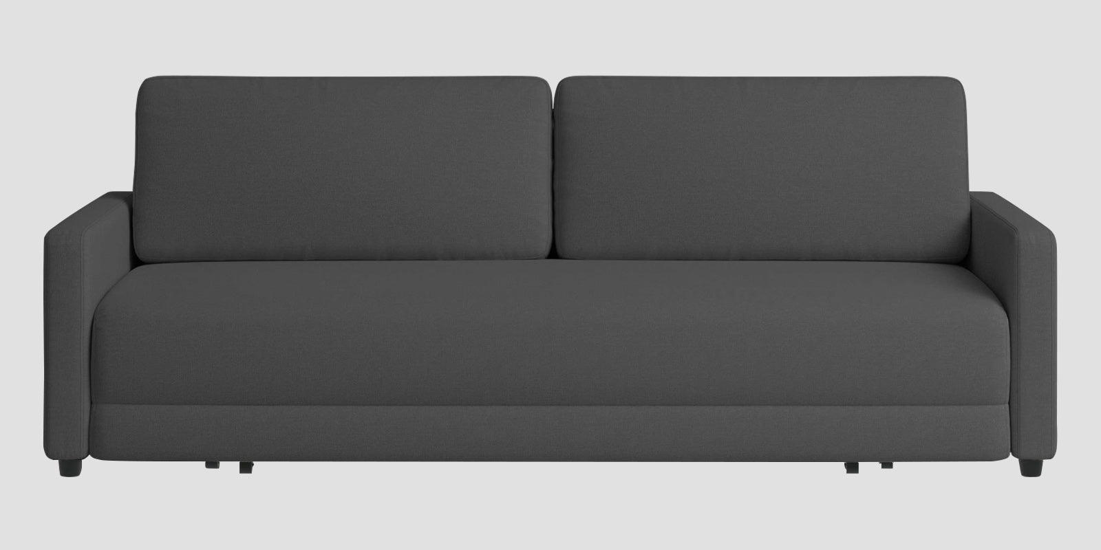 Leora Fabric 3 Seater Convertible Sofa Cum Bed In Stone Grey Colour - Febonic Living