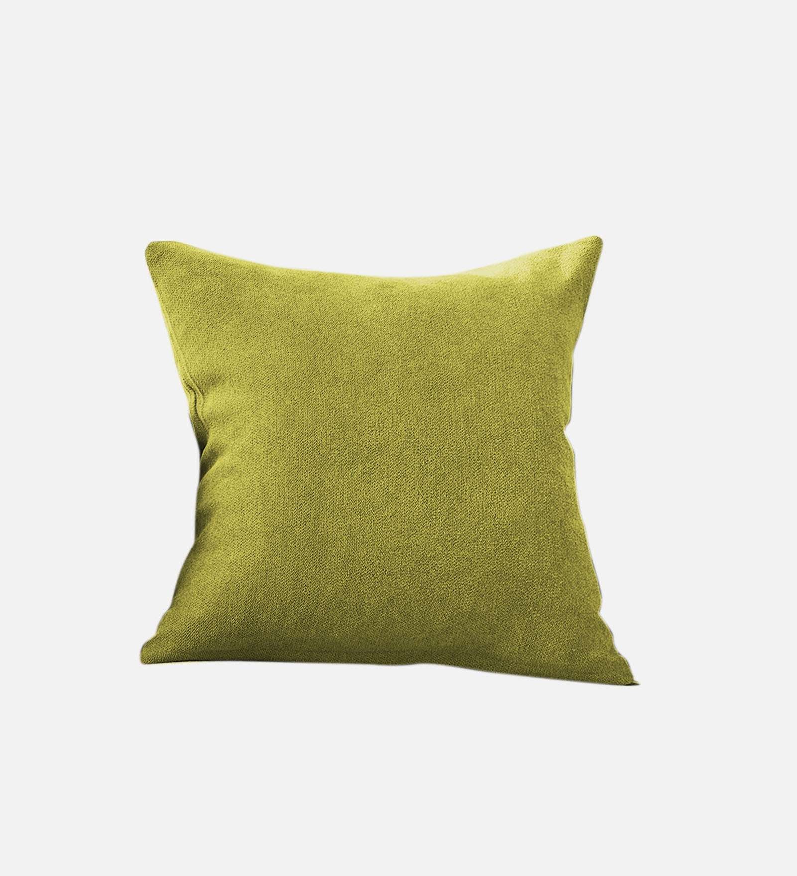 Kaya Fabric Geometric 20x20 inches Cushion + Covers (Pack of 2) In Parrot Green Colour